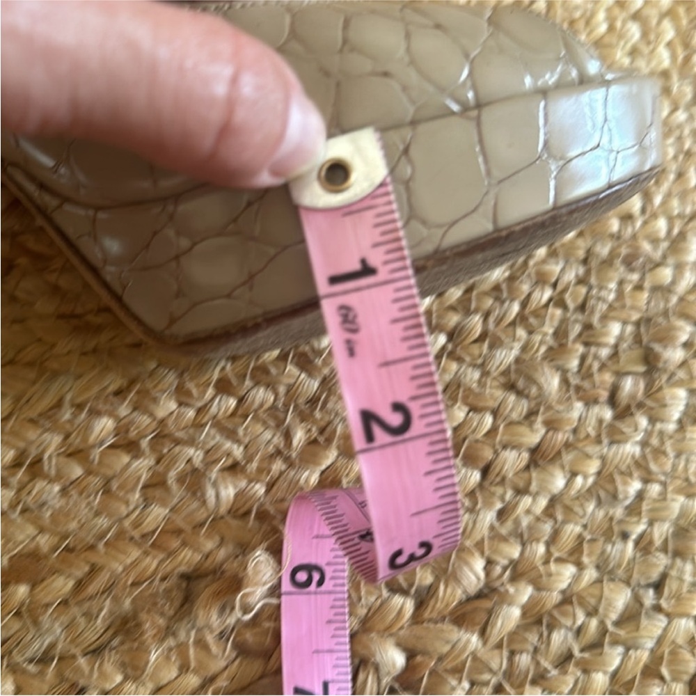 Jimmy Choo Beige Croc-Embossed Heels - Picture 14 of 14